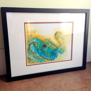 Blue Octopus Art Print image 2