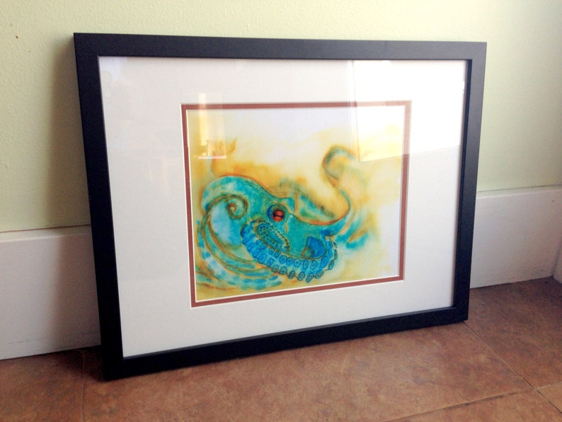 Blue Octopus Art Print image 2