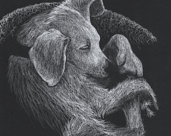Hondentekening - Dierencommissie - Lab Beagle Dierenportret