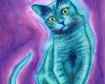 Kattenkunstwerk - Kattenkunstprint