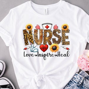 Nurse Leopard Sublimation PNG, Nurse Leopard Cheetah, Nurse Shirt Design