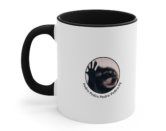 Raccoon Meme Mug, Dancing Raccoon Mug, Pedro Raccoon Mug, Raccoon Lover Cup, Ceramic Mug (11oz)