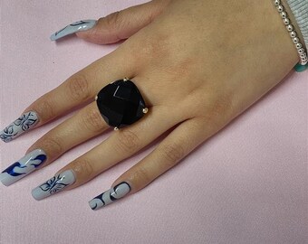 Fashionable Statement Rings Size 7.5 - 8