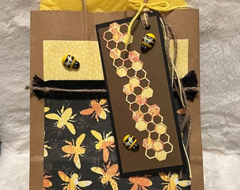Gift Bag Gift Tag Bees