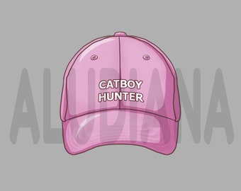 Catboy Hunter Parodie Hat VTuber Digitaler Artikel Objekt für PNG Instant Download Prop