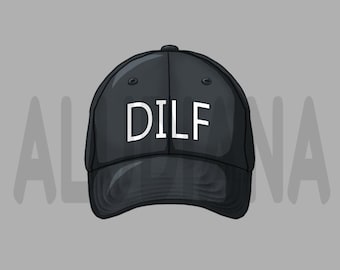 DILF Parodie Hat VTuber Digitaler Artikel Objekt für Streamen PNG Sofortiger Download Prop