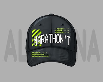 MARATHON'T Spiel Parodie Hut VTuber Prop Digitaler Gegenstand PNG Sofort-Download