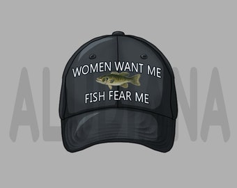 Frauen wollen mich, Fische fürchten mich Parodie Hut VTuber Digitaler Gegenstand PNG Instant Download Prop