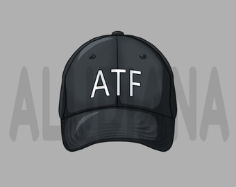 ATF Agent Parody Hat VTuber Digital Item Asset für Streaming PNG Instant Download