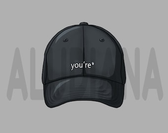 you're* Grammar Parodye Hat VTuber Digitaler Gegenstand Inhalt für Tracking PNG Sofortiger Download Prop