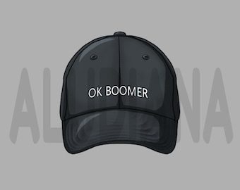OK Boomer Parodie Hut VTuber Digital Artikel Objekt für Tracking PNG Sofort Download Prop