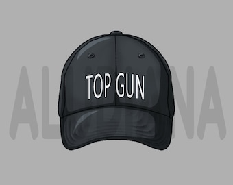 Top Gun Parodie Hut VTuber Digitaler Artikel Objekt für Tracking PNG Sofortiger Download Prop