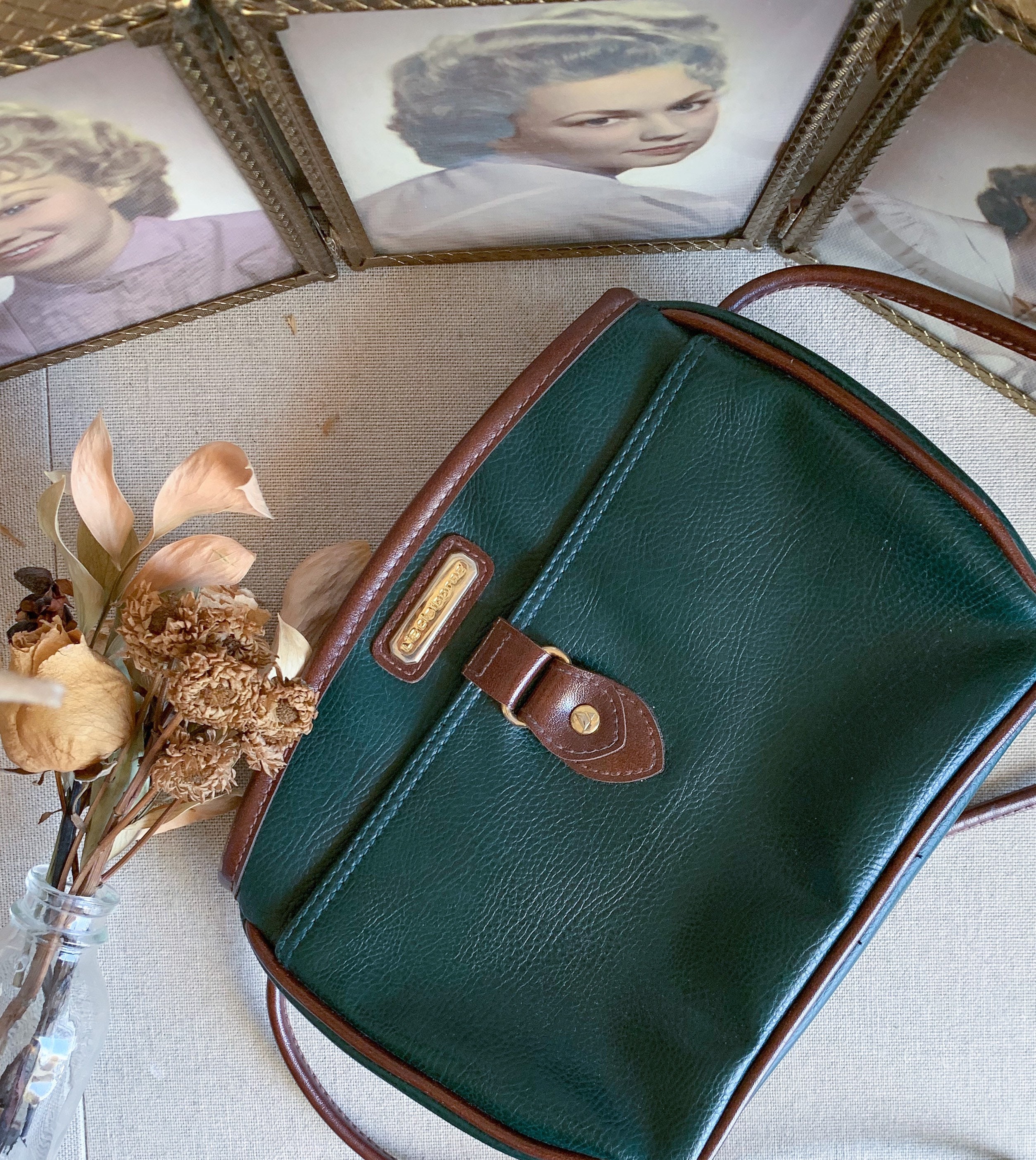 Vintage Faux Leather Shoulder Bag - Purse by OKAY SAC. - Etsy