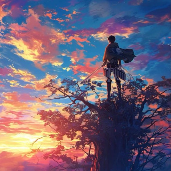 Anime Attack On Titan Eren Yeager Inspired Artwork