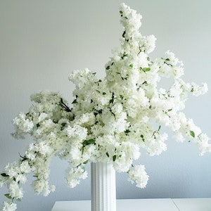 39インチ 人工桜の枝 クリームホワイト フェイクスプリングフラワー DIY センターピース | 花飾り | 結婚式 | ホームデコレーション | 彼女へのギフト