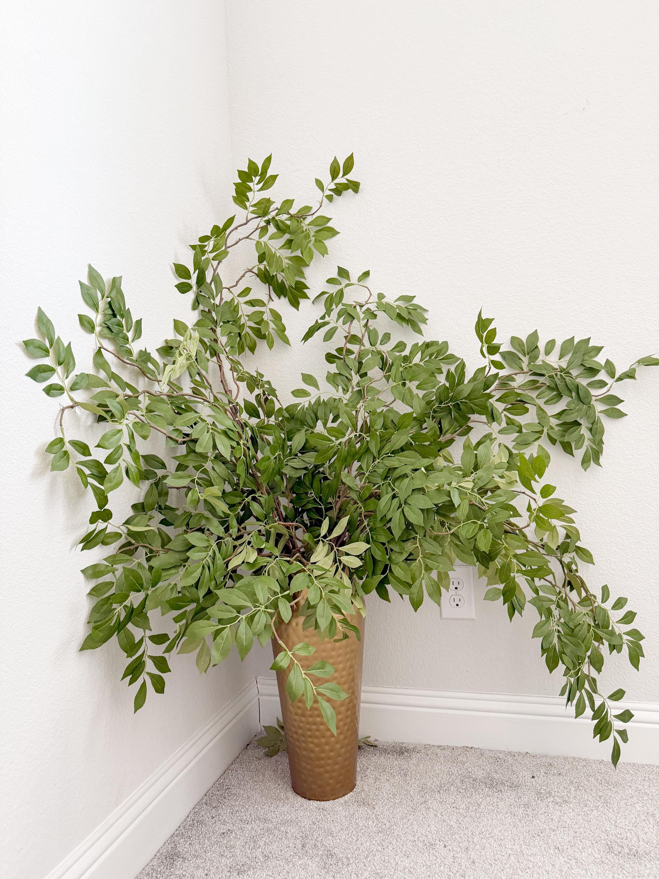 34" Galho de folhagem de glicínia artificial em verde, folhagem falsa de primavera, peça central faça você mesmo |Florais |Casamento|Decorações para casa |Presentes para ela