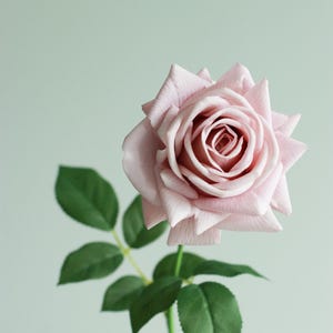 29” Artificial Real Touch Rose in Blush Pink, Faux Spring Flowers, DIY Centerpiece |Florals |Wedding| Home Design