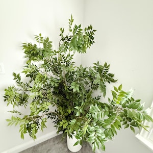 5.4ft Large size Artificial Tree Greenery Branch in Green, Faux Spring Foliage, DIY Centerpiece | Florals | Wedding | Home Decorations
