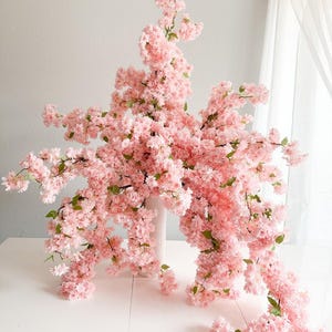 39インチ 人工桜の枝 ブラッシュピンク フェイクスプリングフラワー DIY センターピース | 花飾り | 結婚式 | ホームデコレーション | 彼女へのギフト