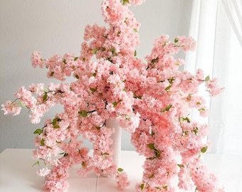 Ramo de flor de cerejeira artificial de 39&quot; em rosa blush, flores artificiais de primavera, peça central faça você mesmo | Florais | Casamento | Decoração para casa | Presentes para ela