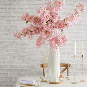 39インチ 人工桜の枝 ブラッシュピンク フェイクスプリングフラワー DIY センターピース | 花飾り | 結婚式 | ホームデコレーション | 彼女へのギフト