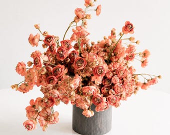 10" Artificial Ranunculus bundle in Orange, Faux Fall Flowers, DIY Centerpiece |Florals |Wedding| Home Decorations |Gifts For Her