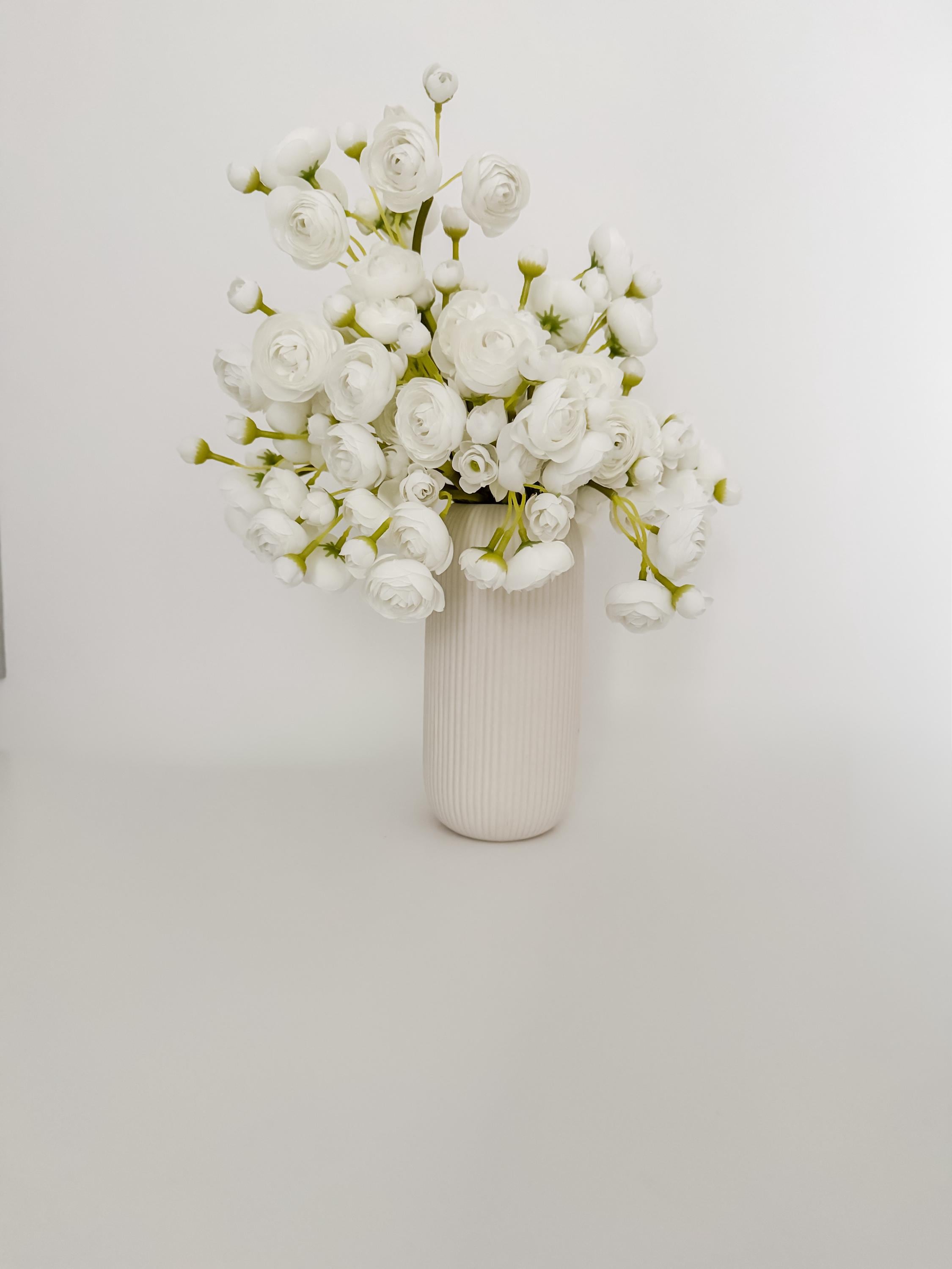 White Fake Ranunculus 10