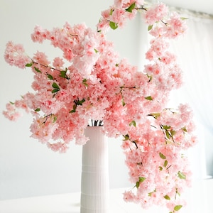 39" Artificial Cherry Blossom Branch in Blush Pink, Faux Spring Flowers, DIY Centerpiece | Florals |Wedding| Home Decorations |Gifts For Her image 2