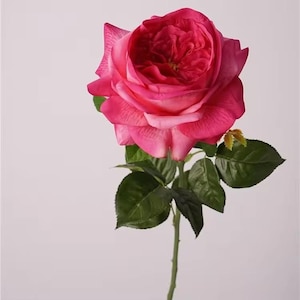 27.2” Artificial Real Touch Rose in Hot Pink, Faux Spring Flowers, DIY Centerpiece |Florals |Wedding| Home Design