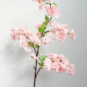 39" Artificial Cherry Blossom Branch in Blush Pink, Faux Spring Flowers, DIY Centerpiece | Florals |Wedding| Home Decorations |Gifts For Her image 4