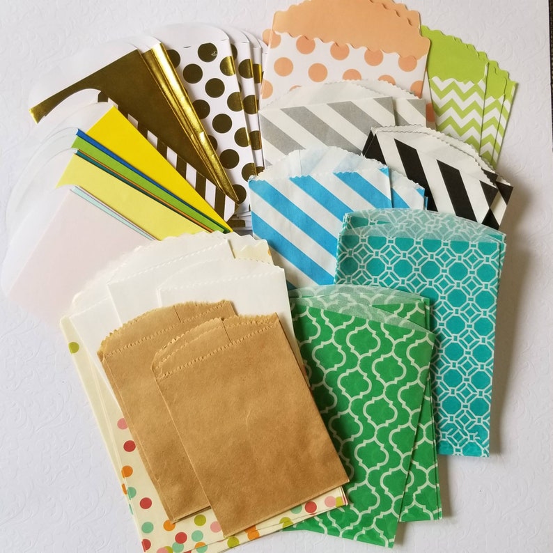 Pocket Envelope Sack Fun Mix Paper Craft Variety SURPRISE Pack 16 Pieces Bags Pouches and More image 7
