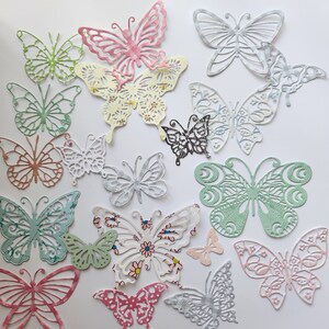 32 Paper Butterfly Die Cuts for Card Making Embellishments Various Butterfly Paper Punches Scrapbook FREE SHIPPING image 5