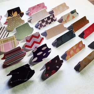 Onglets intercalaires perforés 24 onglets pour faire vos propres embellissements