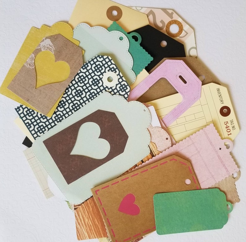 16 Mixed Paper Tag Surprise Pack FREE SHIPPING image 1