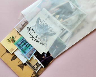 Vintage Style Images Junk Journal Ephemera 60 st Pappers Startpaket Variety Överraskningspaket