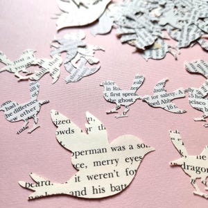 40 Bird Die Cuts From Real Vintage Book Pages