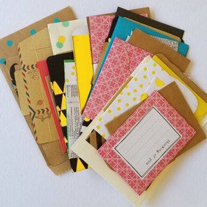 16 pcs Pocket Envelope Paper Sack Fun MIX Junk Journal Variety SURPRISE Pack Bag Album Pouches