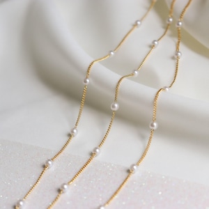 18K GOLD FILLED Freshwater Pearl Bracelet, Waterproof Necklace, Pearl Bracelet, Anti Tarnish, Anklet, Dainty Bracelet, Gold Stainless Steel