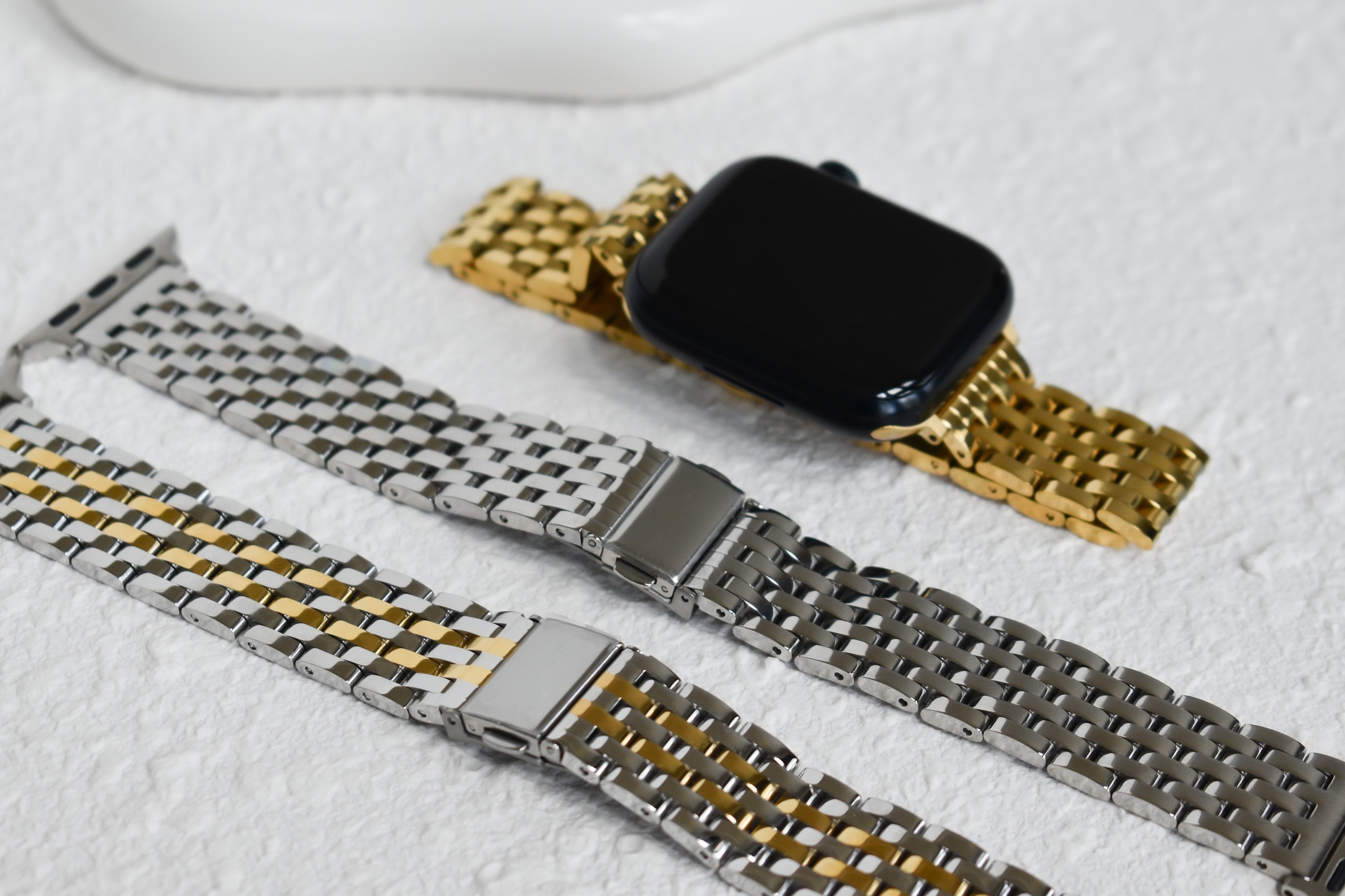 Gold Apple Watch Band Stainless Steel Strap,watch 9/8/7/6/5