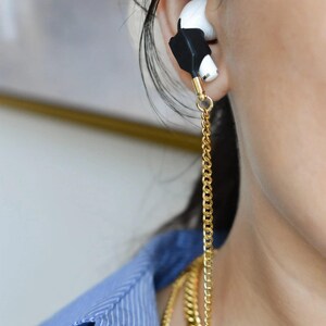 Earplugs Chain Necklace · Earplug Anti Lost Lanyard GOLD Choker · Airpod Earbuds Magnetic Waterproof Earphone Silicon Holder Jewelry