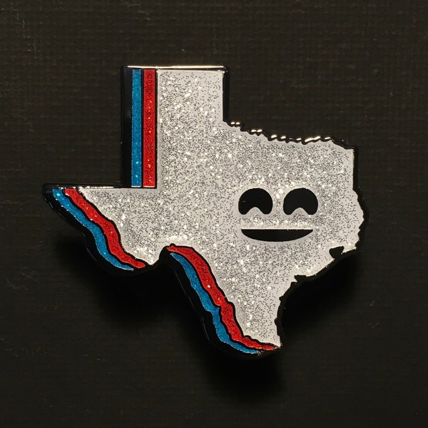 Texas Pin - Glitter Hard Enamel