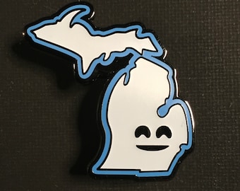 Michigan Pin - Glow-in-the-Dark Hard Enamel