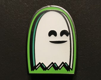 Gravestone Ghost Pin (Version B) - Glow-in-the-Dark Hard Enamel