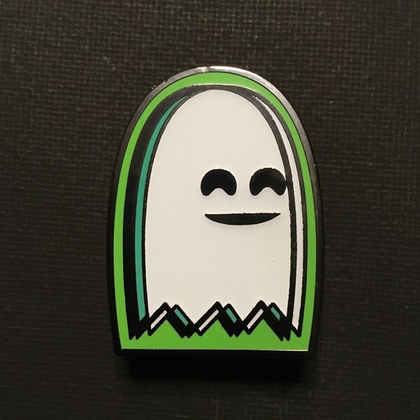 Gravestone Ghost Pin (Version B) - Glow-in-the-Dark Hard Enamel