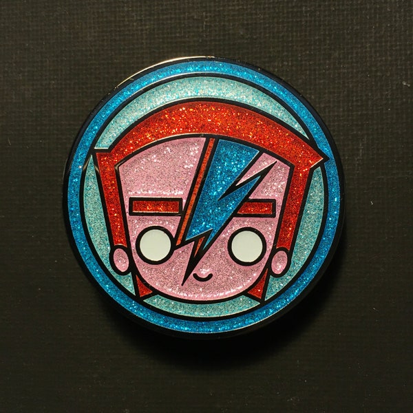 Glowie Pin (Version B) - Glitter & Glow-in-the-Dark Hard Enamel