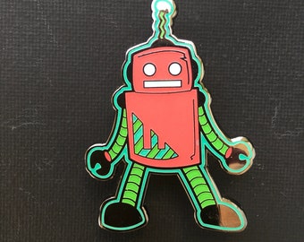 Robot (Version B) - Glow-in-the-Dark Hard Enamel Pin