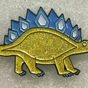 Stegosaurus Pin Glitter Soft Enamel image 4