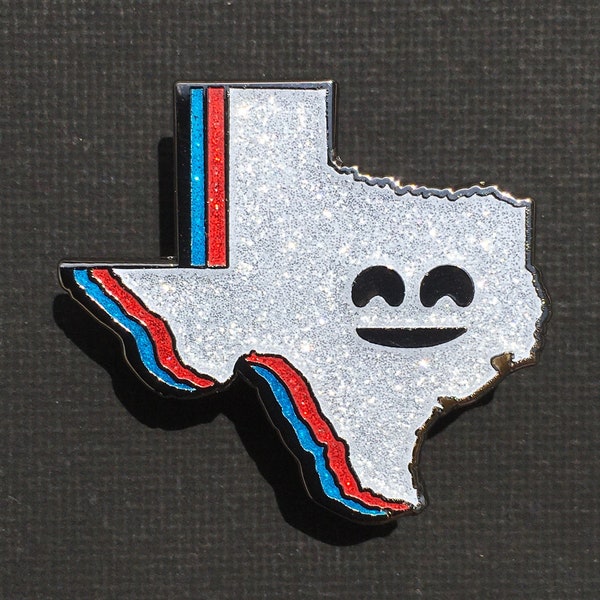 Texas Magnet - Glitter Hard Enamel