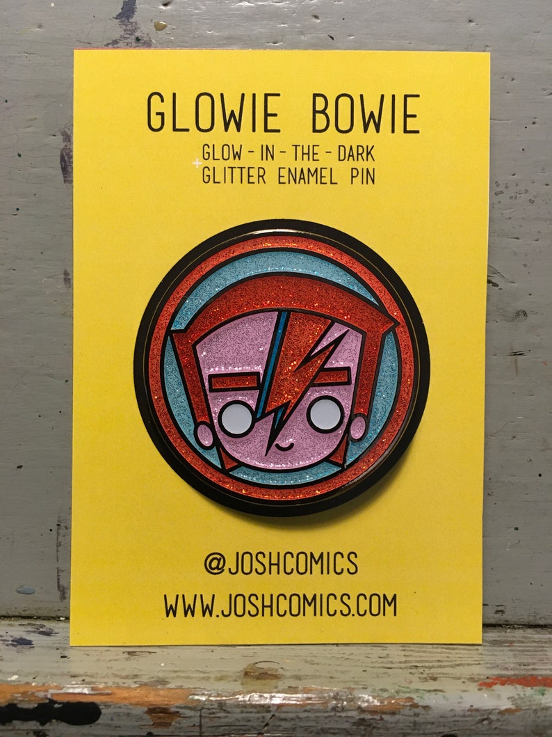 Glowie Pin Version A Glitter & Glow-in-the-Dark Hard Enamel image 7