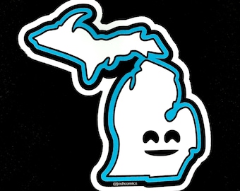 Michigan - Autocollant en vinyle découpé